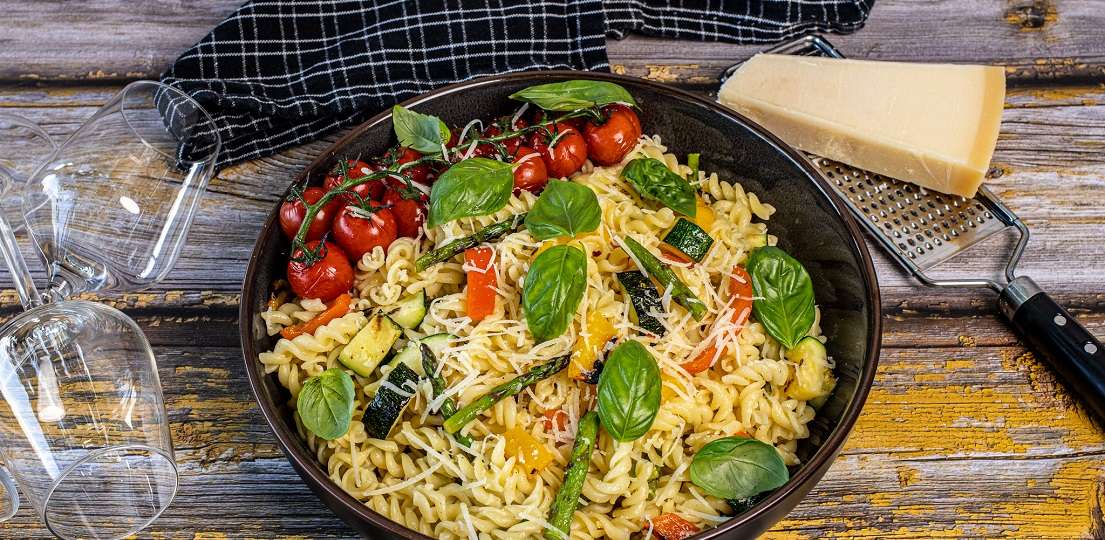 pasta met gegrilde groenten
